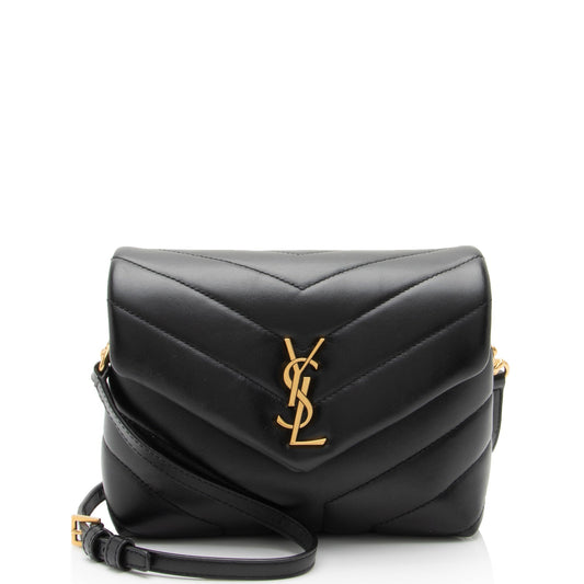 Saint Laurent Matelasse Calfskin Monogram LouLou Toy Crossbody Bag (SHF-4hU5Ge)