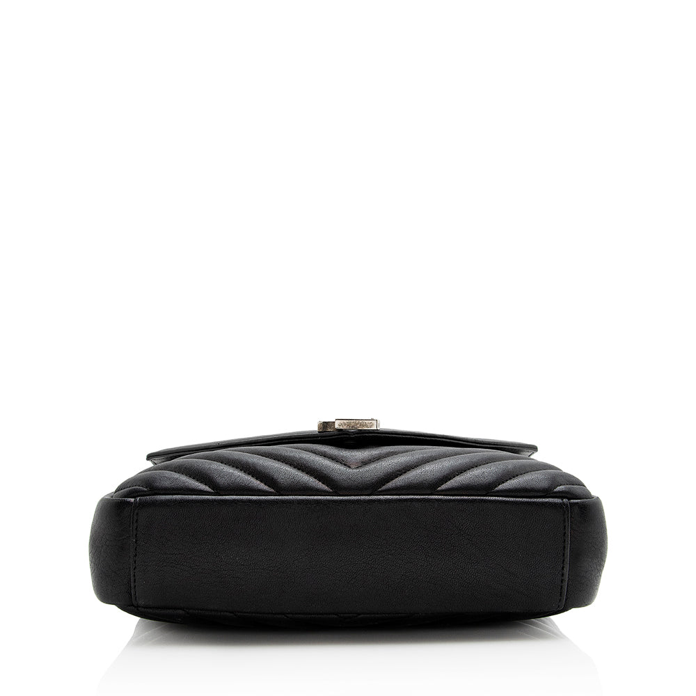 Saint Laurent Matelasse Calfskin Monogram Medium College Top Handle Bag (SHF-21595)