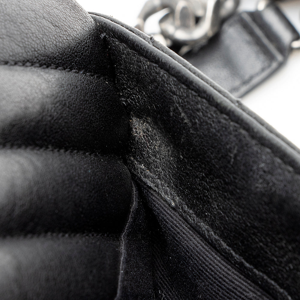 Saint Laurent Matelasse Calfskin Monogram Medium College Top Handle Bag (SHF-21595)