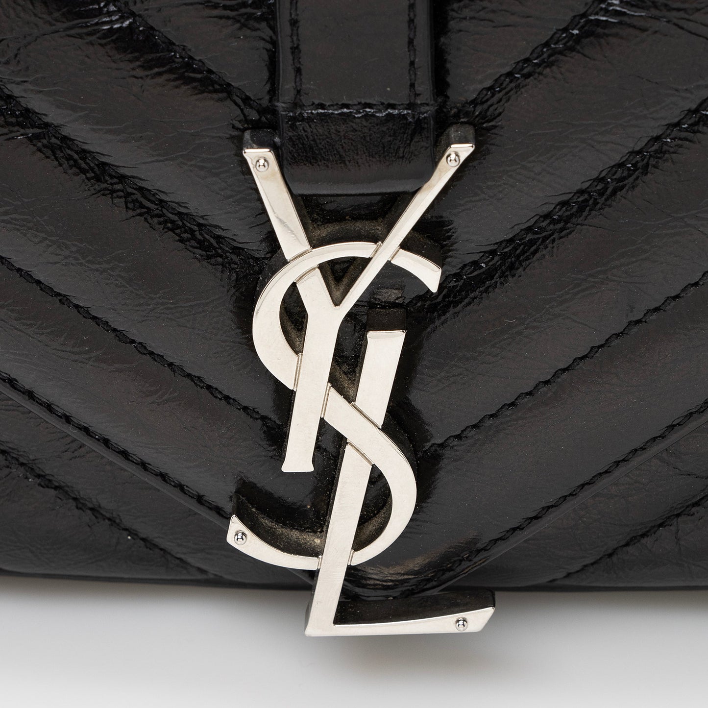 Saint Laurent Matelasse Calfskin Monogram Punk Chain Baby Crossbody Bag (SHF-22834)