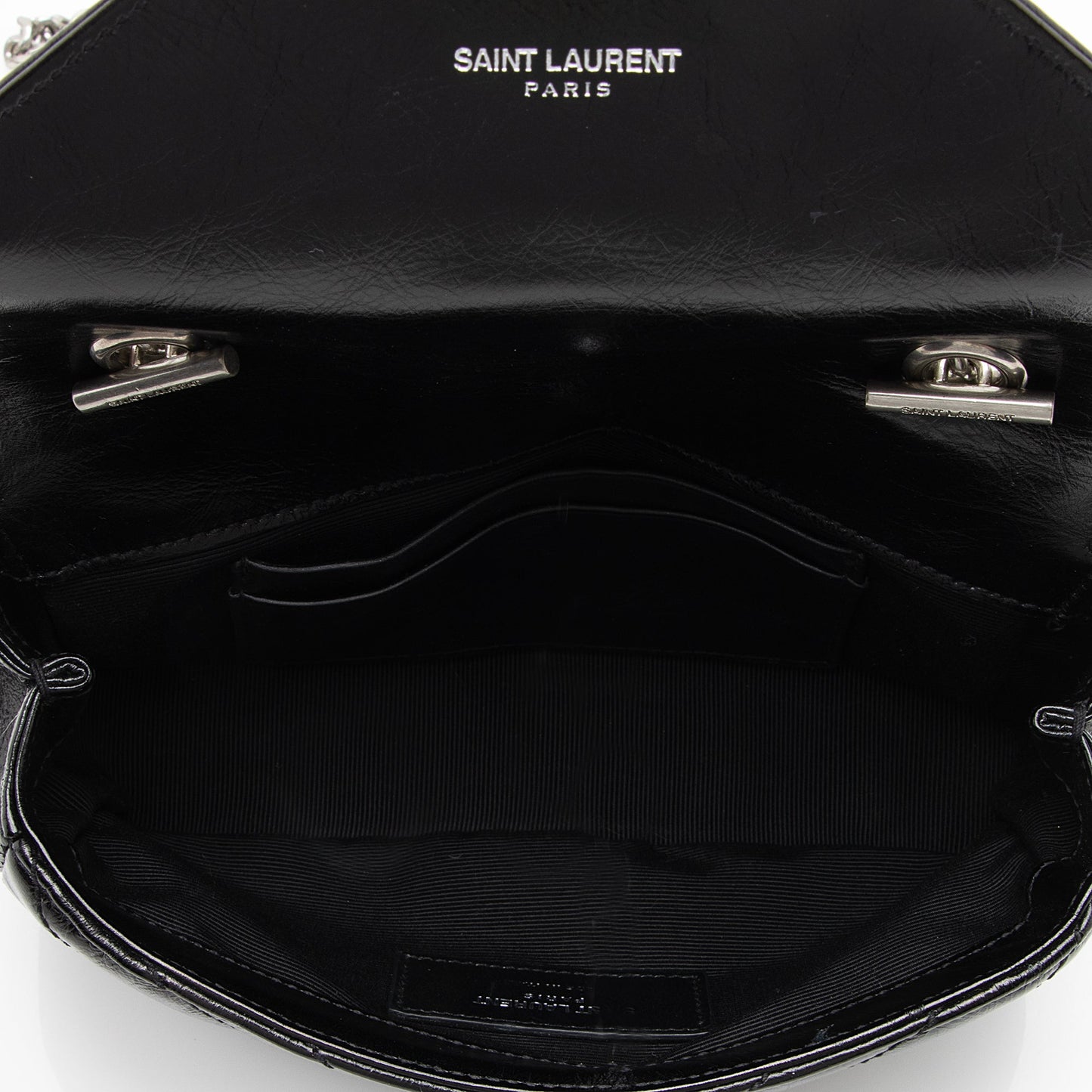 Saint Laurent Matelasse Calfskin Monogram Punk Chain Baby Crossbody Bag (SHF-22834)