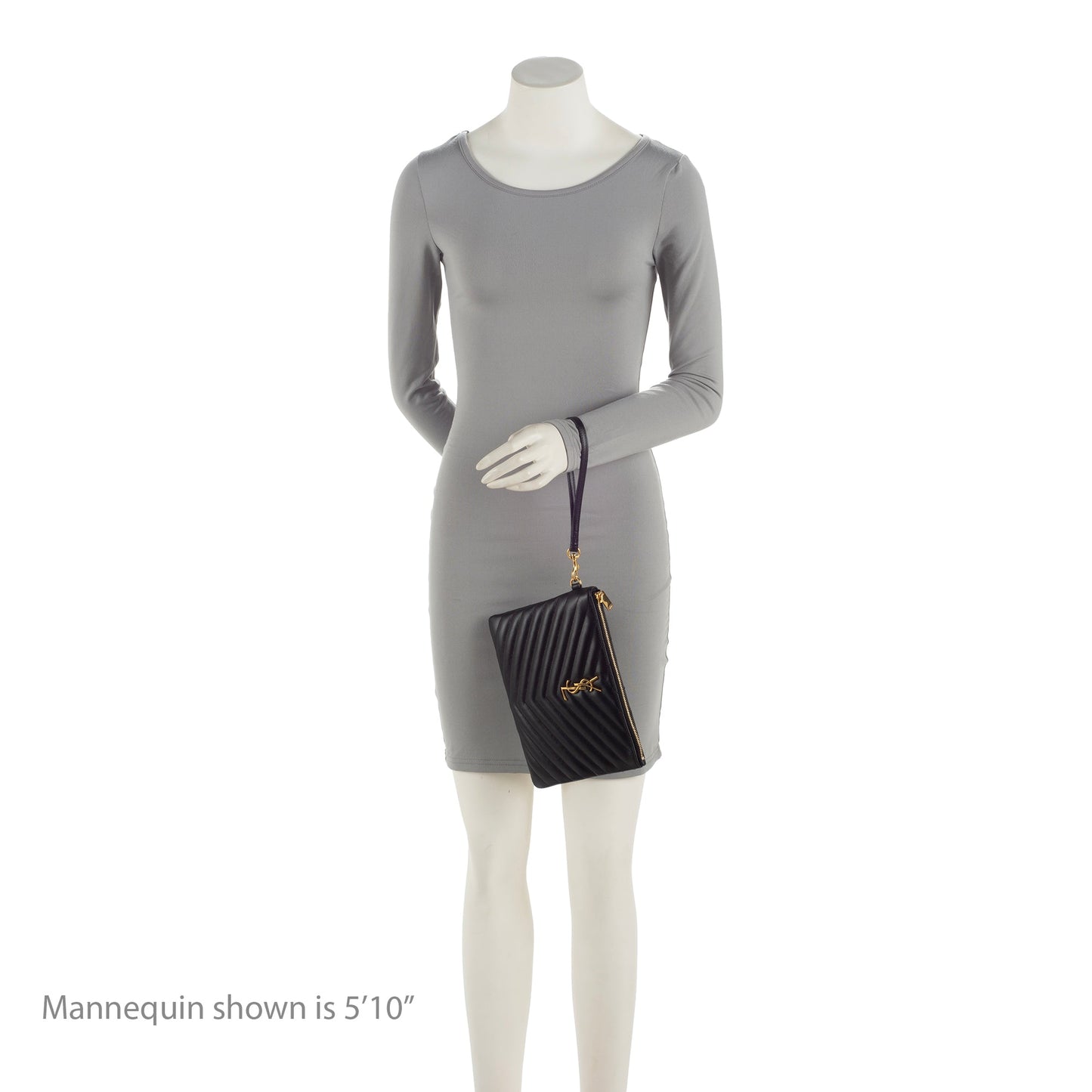Saint Laurent Matelasse Calfskin Monogram Small Wristlet (SHF-23746)