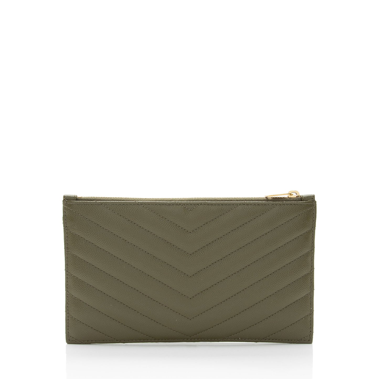 Saint Laurent Matelasse Grain de Poudre Monogram Bill Pouch