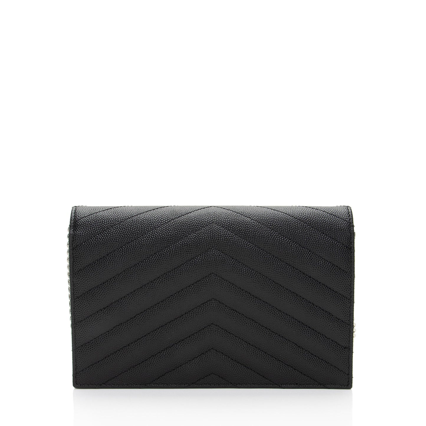 Saint Laurent Matelasse Grain de Poudre Monogram Envelope Chain Wallet