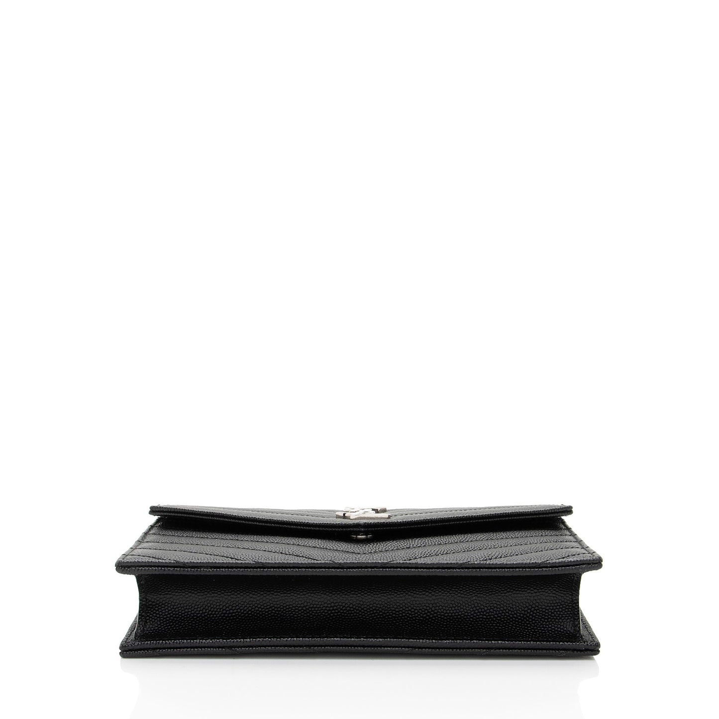 Saint Laurent Matelasse Grain de Poudre Monogram Envelope Chain Wallet