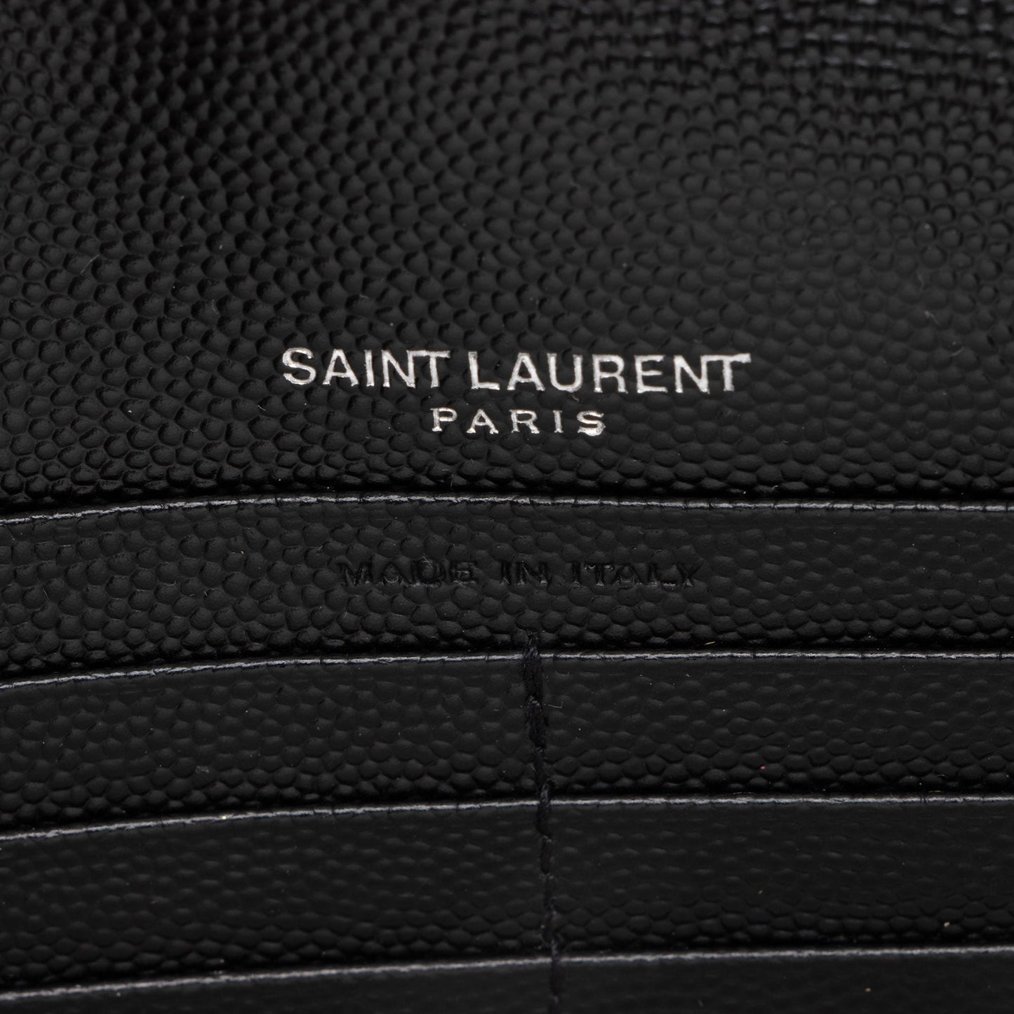 Saint Laurent Matelasse Grain de Poudre Monogram Envelope Chain Wallet