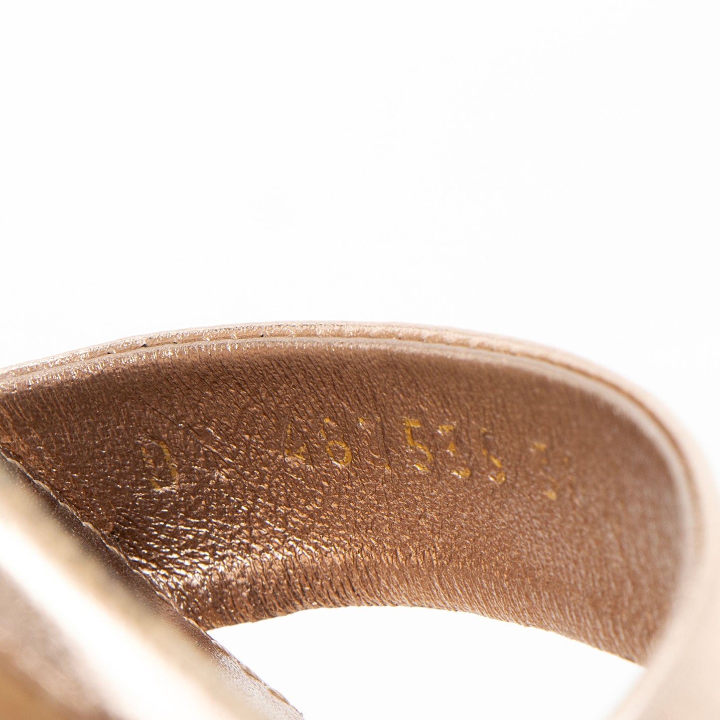 Saint Laurent Metallic Lambskin Amber Sandals - Size 8 / 38