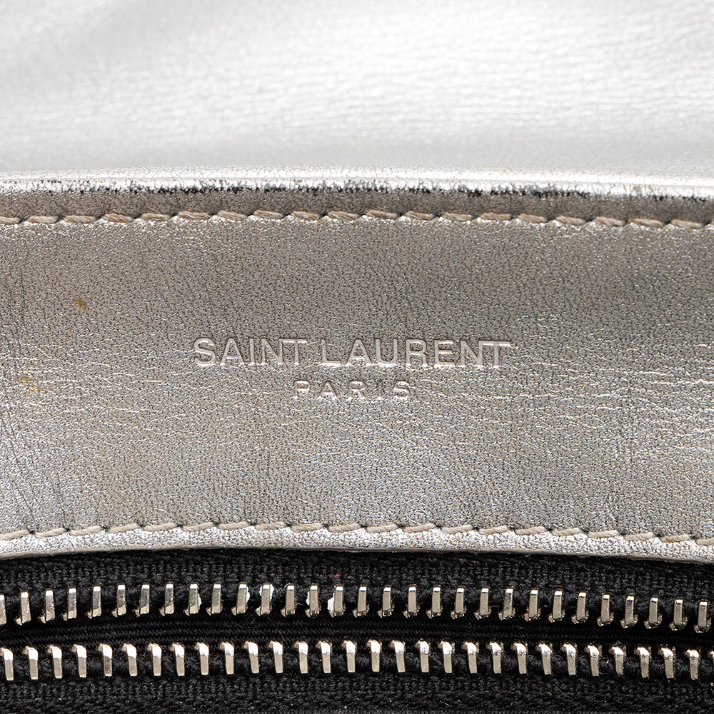 Saint Laurent Metallic Matelasse Calfskin LouLou Toy Crossbody Bag (SHF-21046)