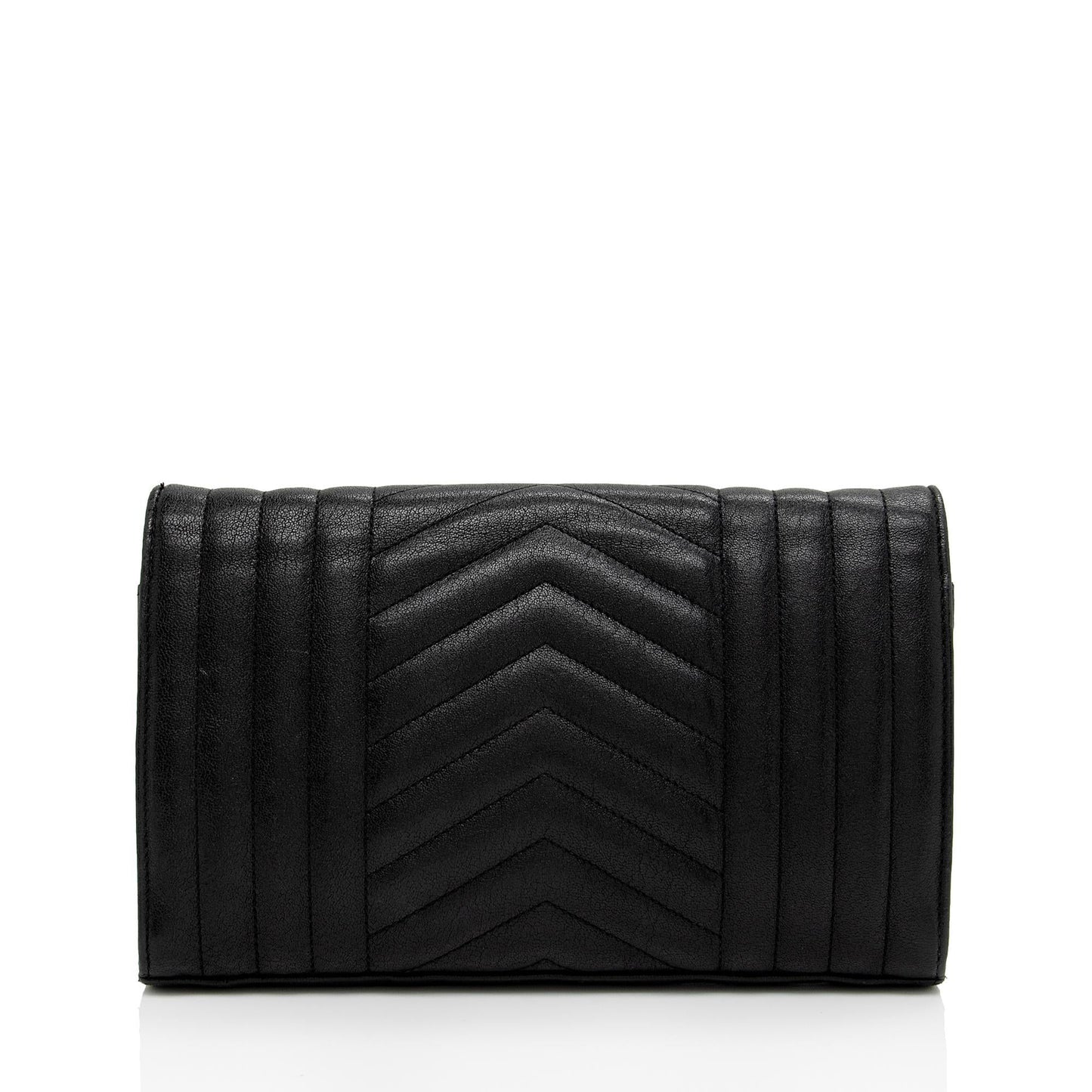 Saint Laurent Mixed Matelasse Calfskin Monogram Chain Wallet (SHF-f944Ez)