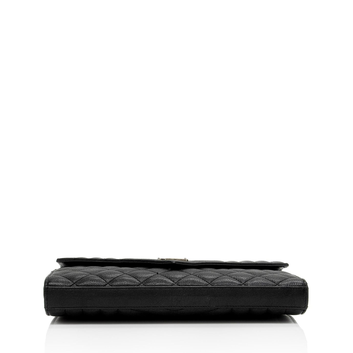 Saint Laurent Mixed Matelasse Calfskin Monogram Chain Wallet (SHF-f944Ez)