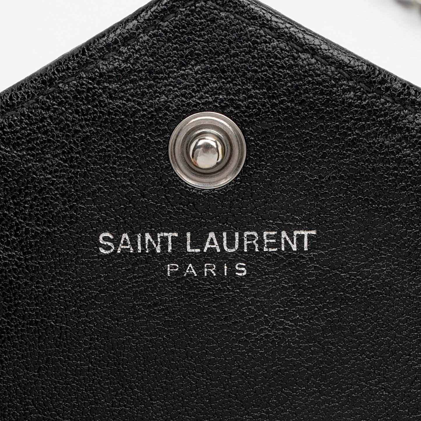 Saint Laurent Mixed Matelasse Calfskin Monogram Chain Wallet (SHF-f944Ez)