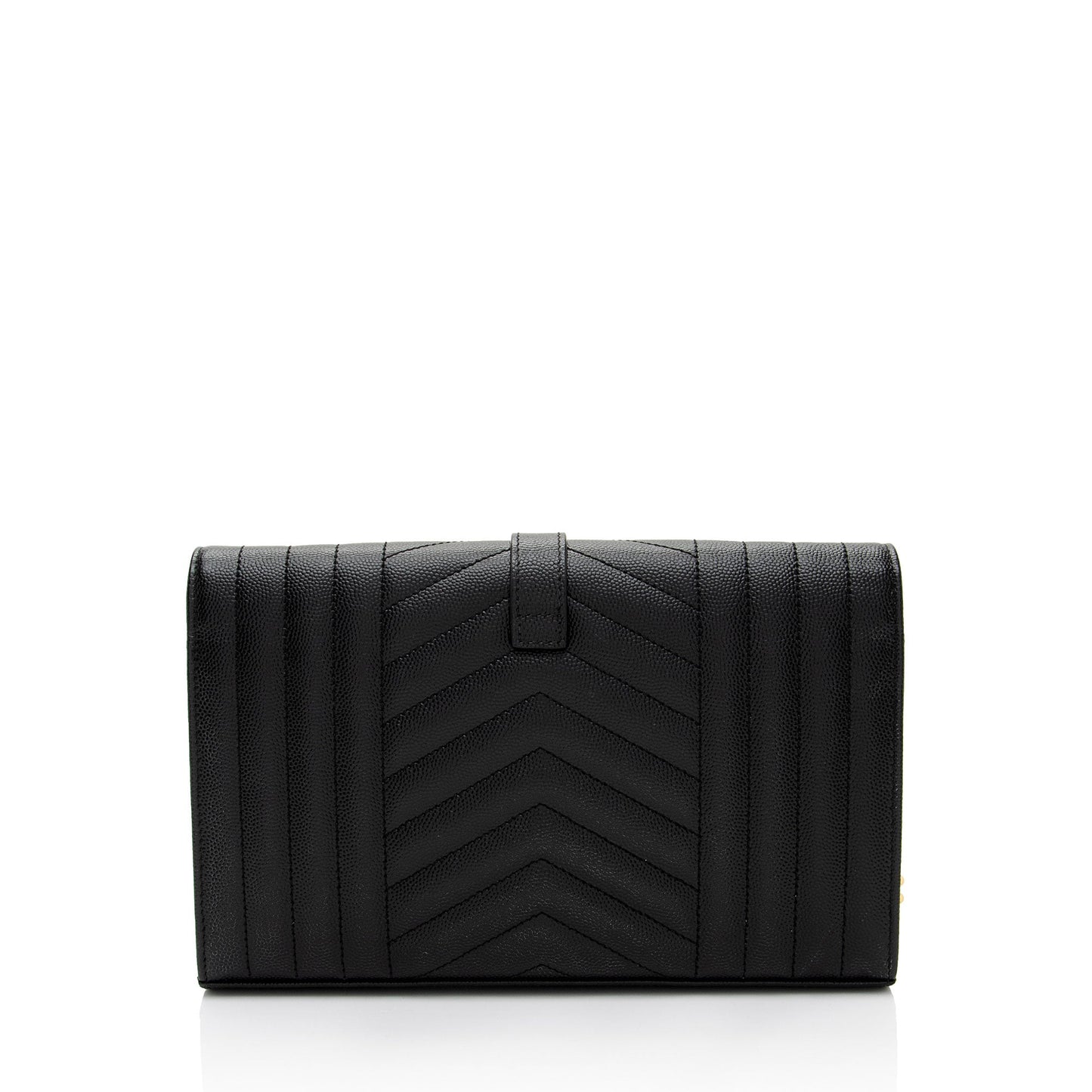 Saint Laurent Mixed Matelasse Calfskin Monogram Chain Wallet (SHF-q01O3t)