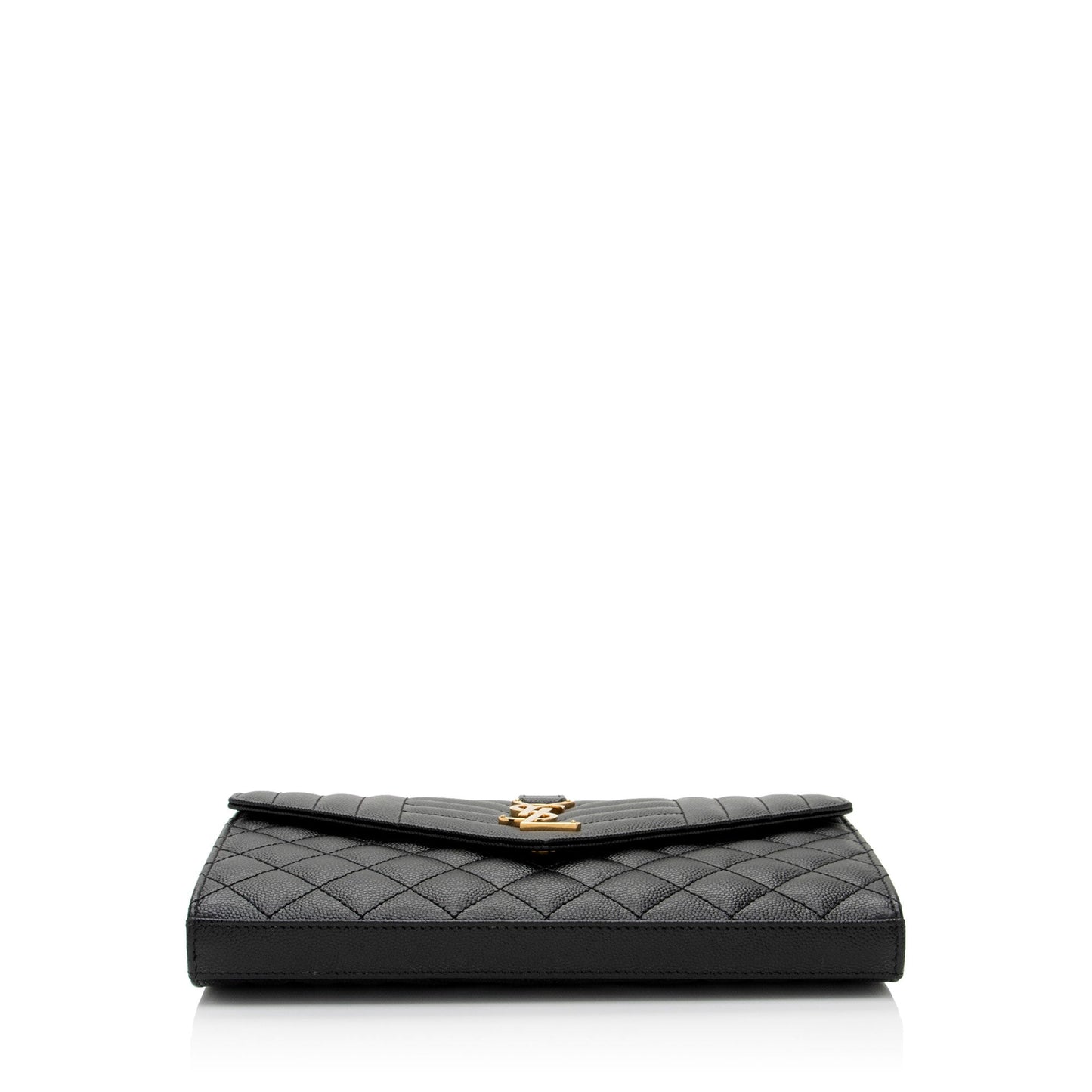 Saint Laurent Mixed Matelasse Calfskin Monogram Chain Wallet (SHF-q01O3t)