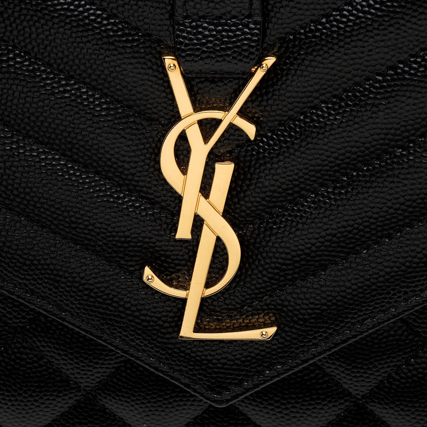 Saint Laurent Mixed Matelasse Calfskin Monogram Chain Wallet (SHF-q01O3t)