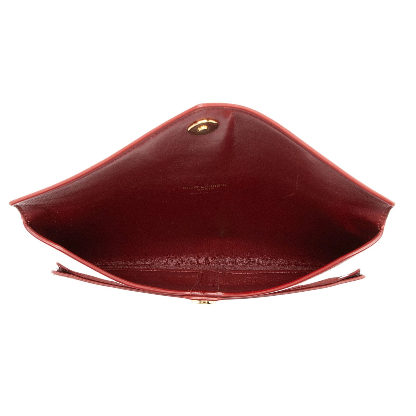 Saint Laurent Patent Leather Envelope Pouch
