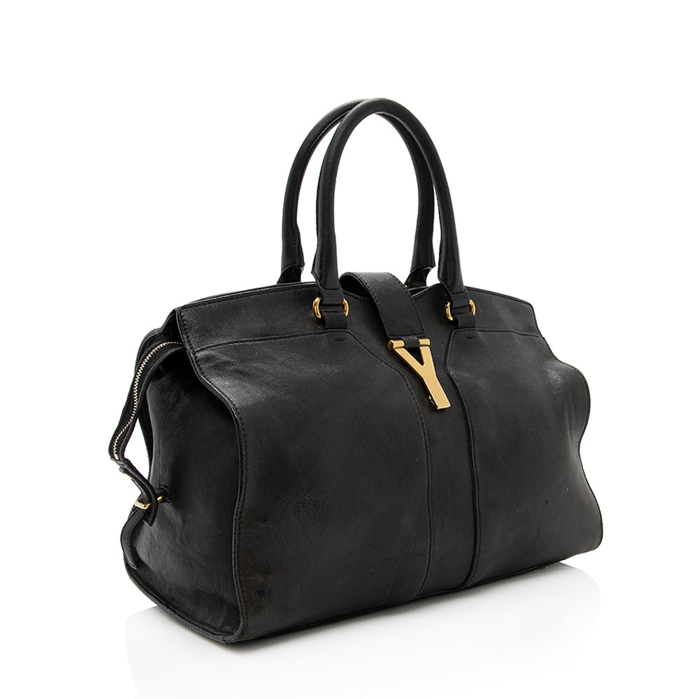 Saint Laurent Calfskin Classic Cabas Chyc Y Medium Tote - FINAL SALE (SHF-18423)