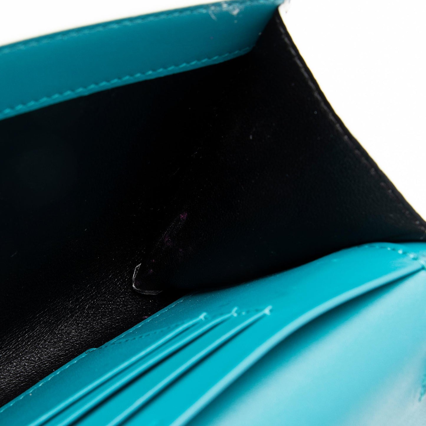 Saint Laurent Smooth Calfskin Floral Mini Chain Wallet