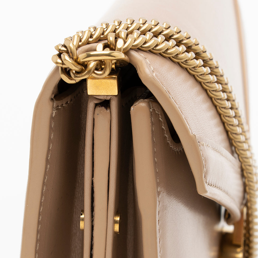 Saint Laurent Smooth Calfskin Monogram Cassandra Shoulder Bag (SHF-14588)