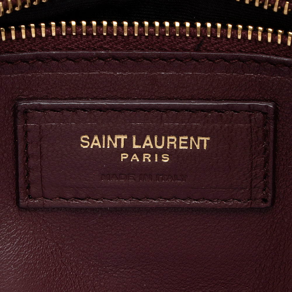 Saint Laurent Smooth Calfskin Monogram Cassandra Shoulder Bag (SHF-14588)