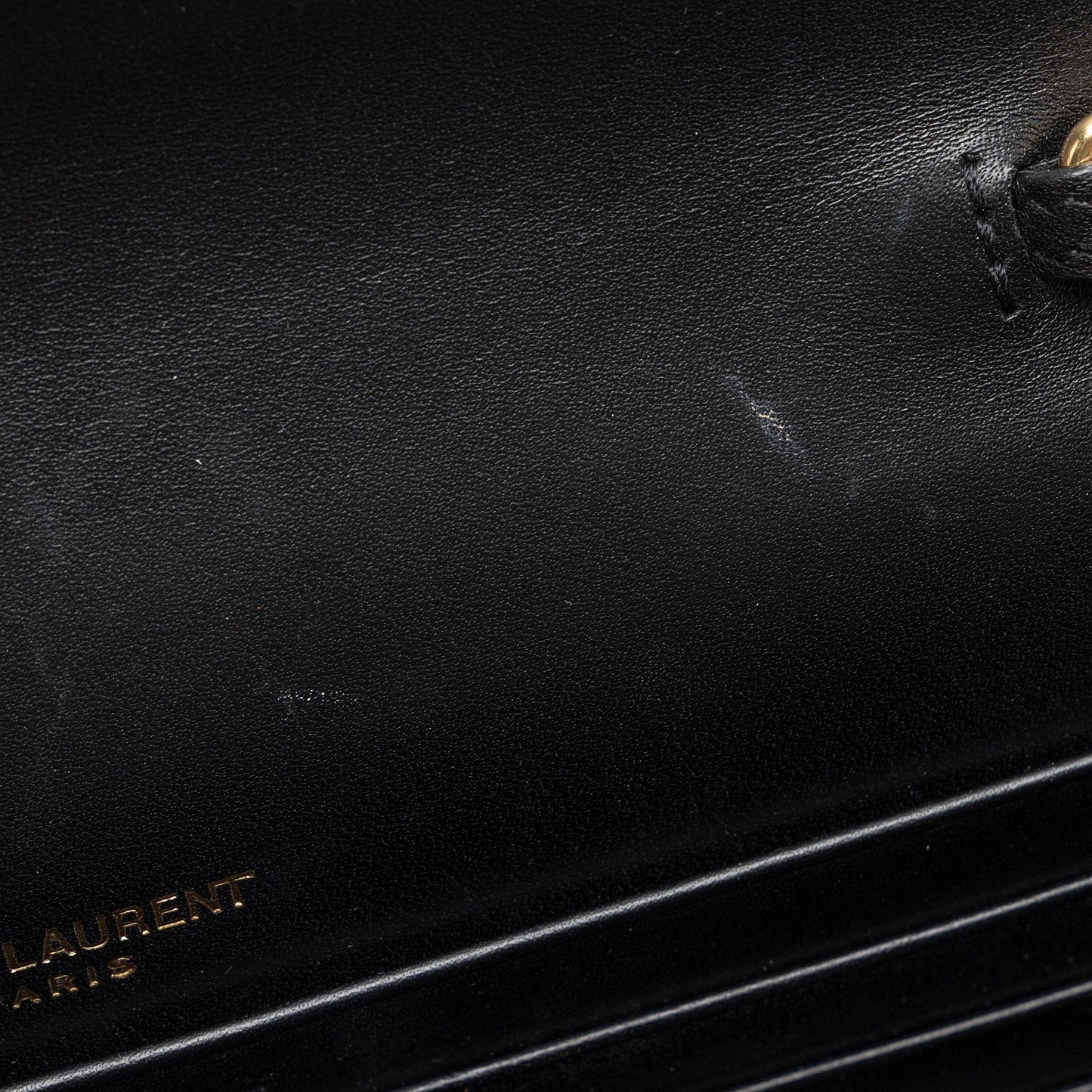 Saint Laurent Smooth Calfskin Monogram Kate Tassel Chain Wallet (SHF-PhIRuS)