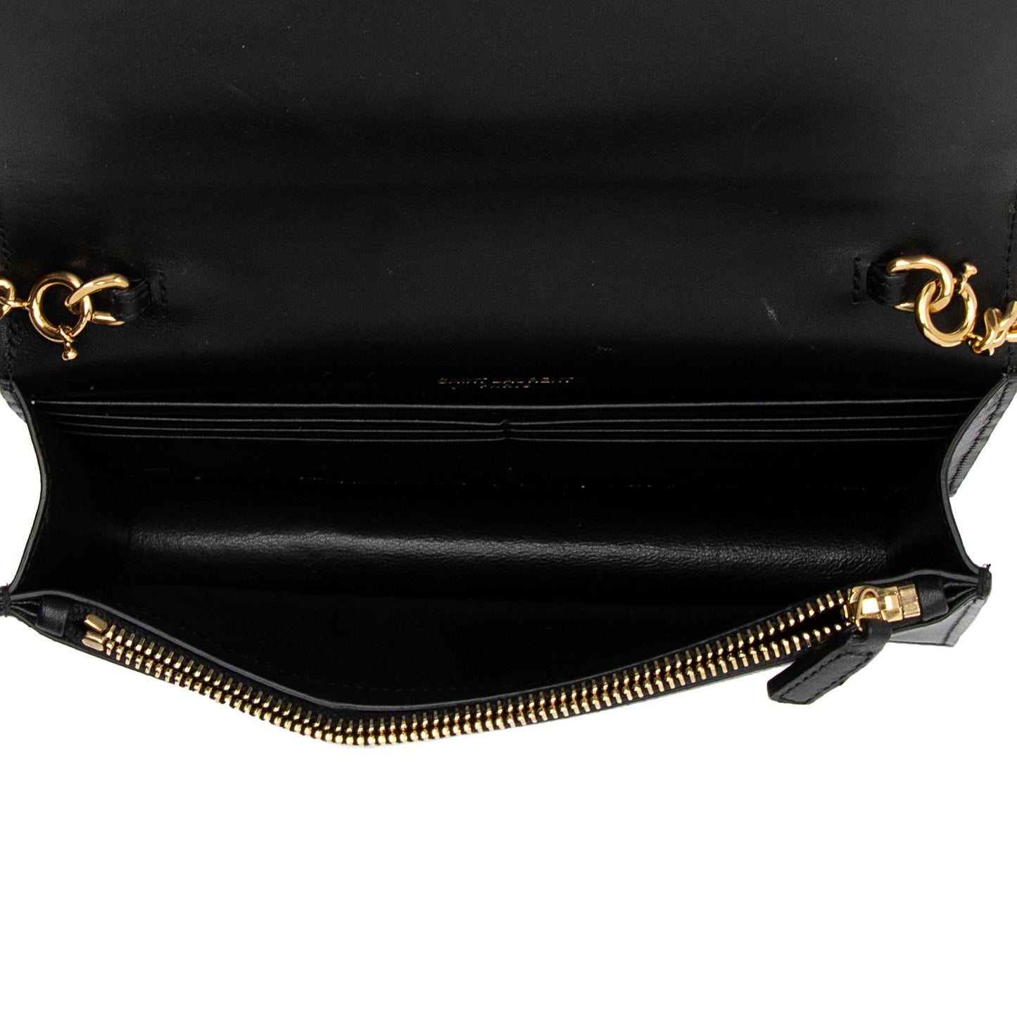 Saint Laurent Smooth Calfskin Monogram Kate Tassel Chain Wallet (SHF-PhIRuS)