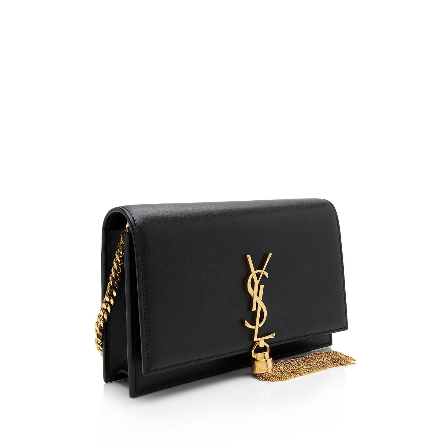 Saint Laurent Smooth Calfskin Monogram Kate Tassel Chain Wallet (SHF-PhIRuS)