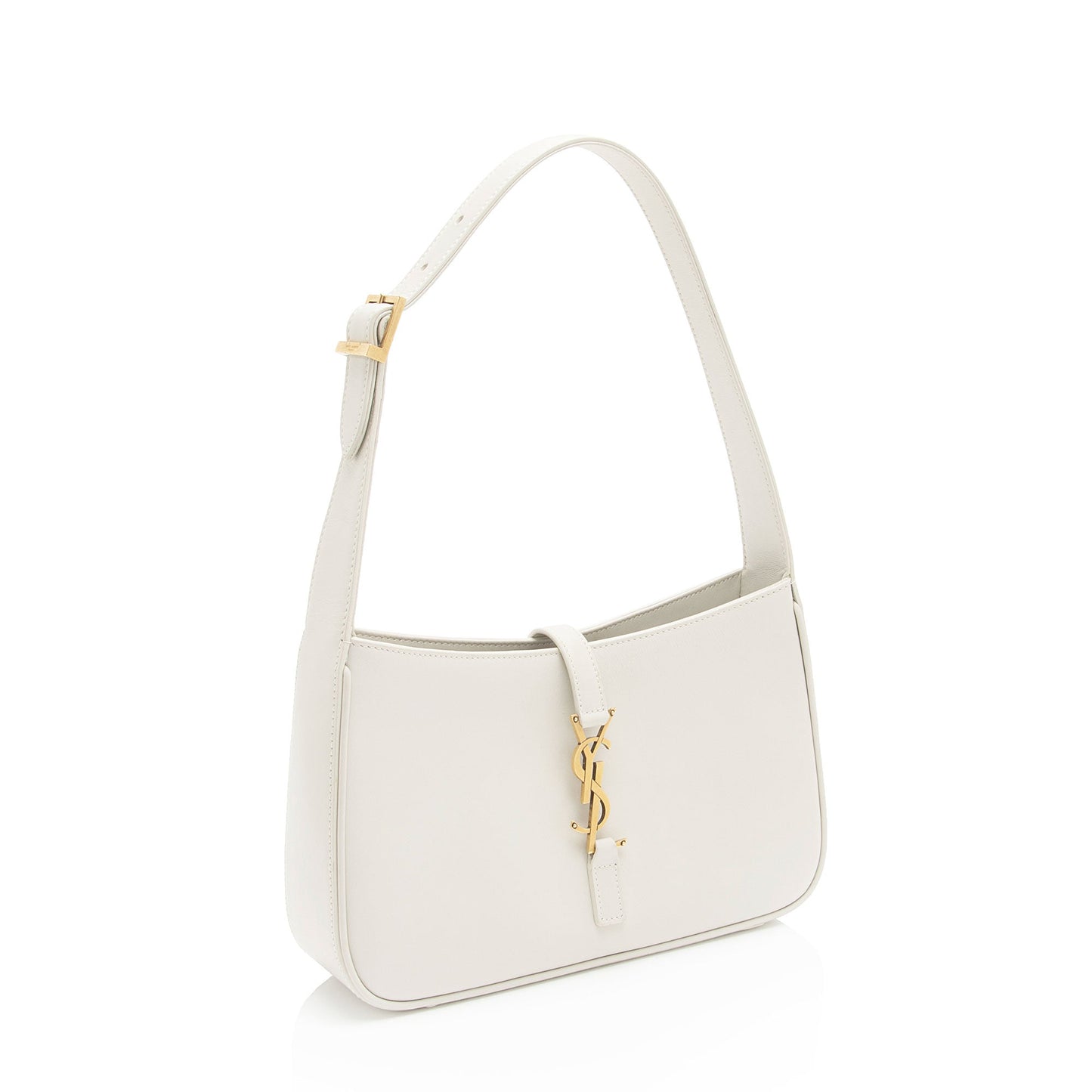 Saint Laurent Smooth Calfskin Monogram Le 5 A 7 Hobo (SHF-wm1atT)