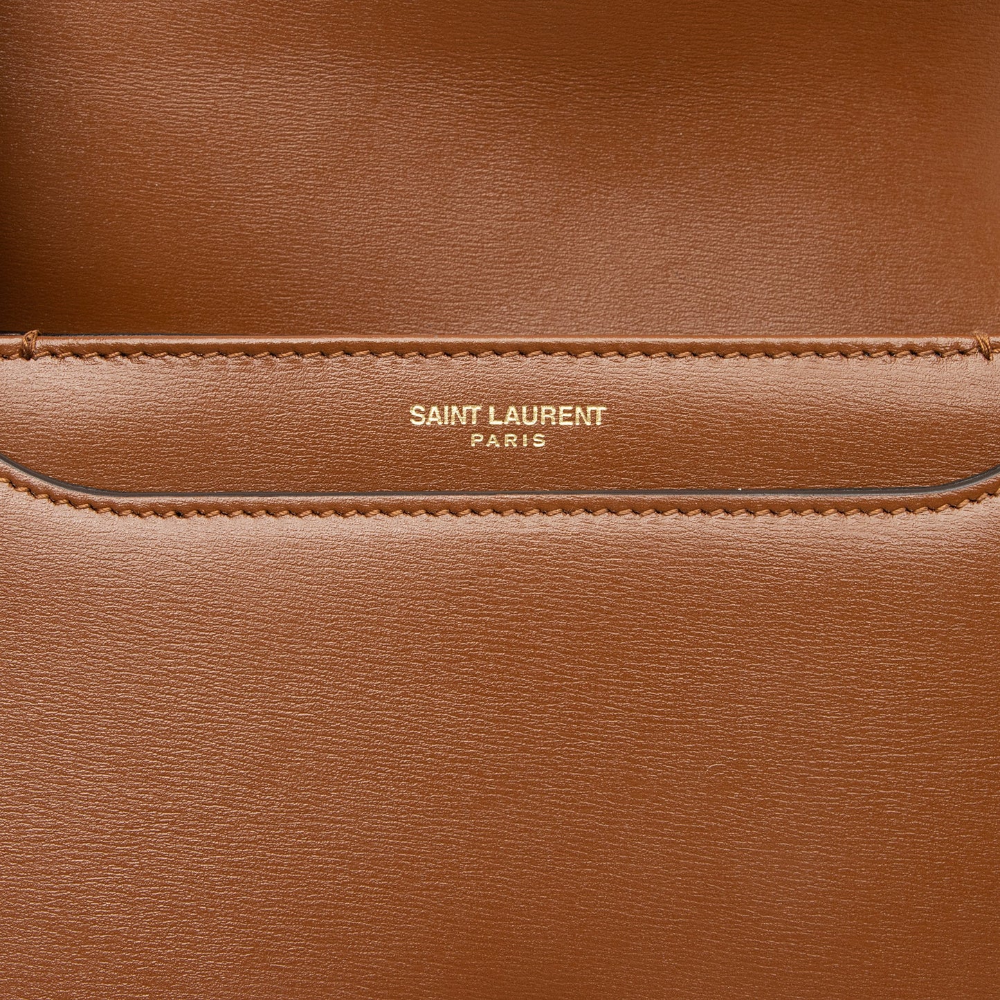 Saint Laurent Smooth Calfskin Monogram Le 61 Saddle Small Crossbody Bag (SHF-23810)