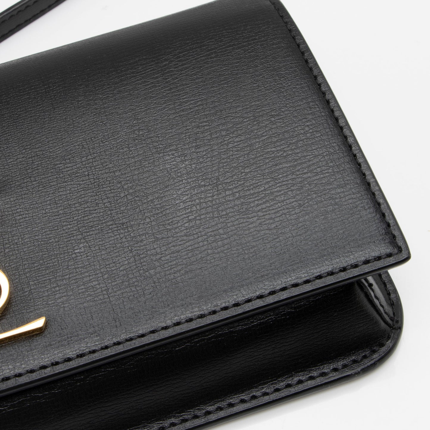 Saint Laurent Smooth Calfskin Monogram Phone Holder Shoulder Bag (SHF-ma6enh)