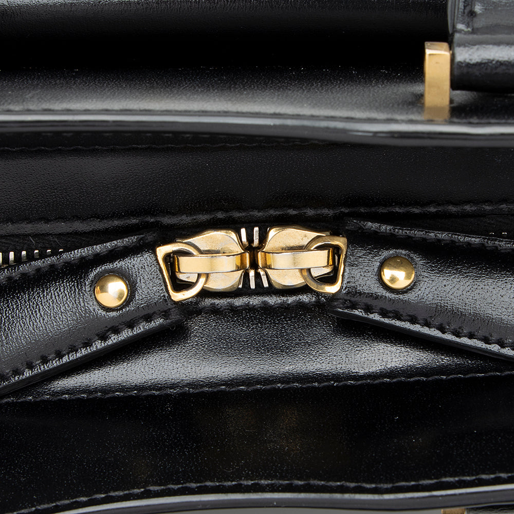 Saint Laurent Smooth Calfskin Uptown Small Satchel (SHF-19811)