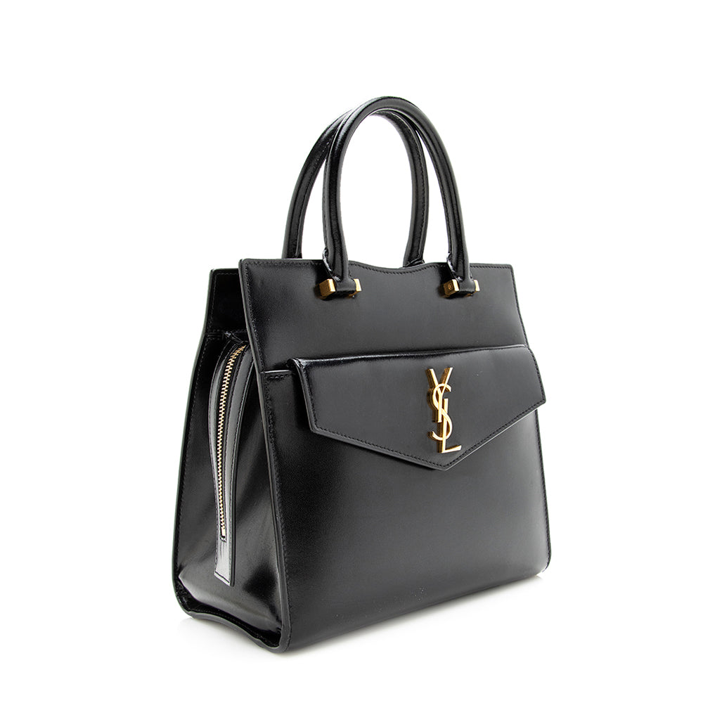 Saint Laurent Smooth Calfskin Uptown Small Satchel (SHF-19811)