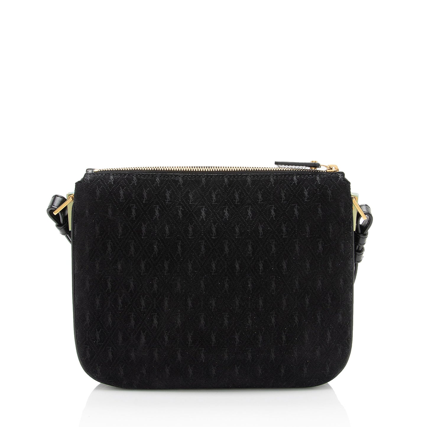 Saint Laurent Suede Monogram King Palm Crossbody