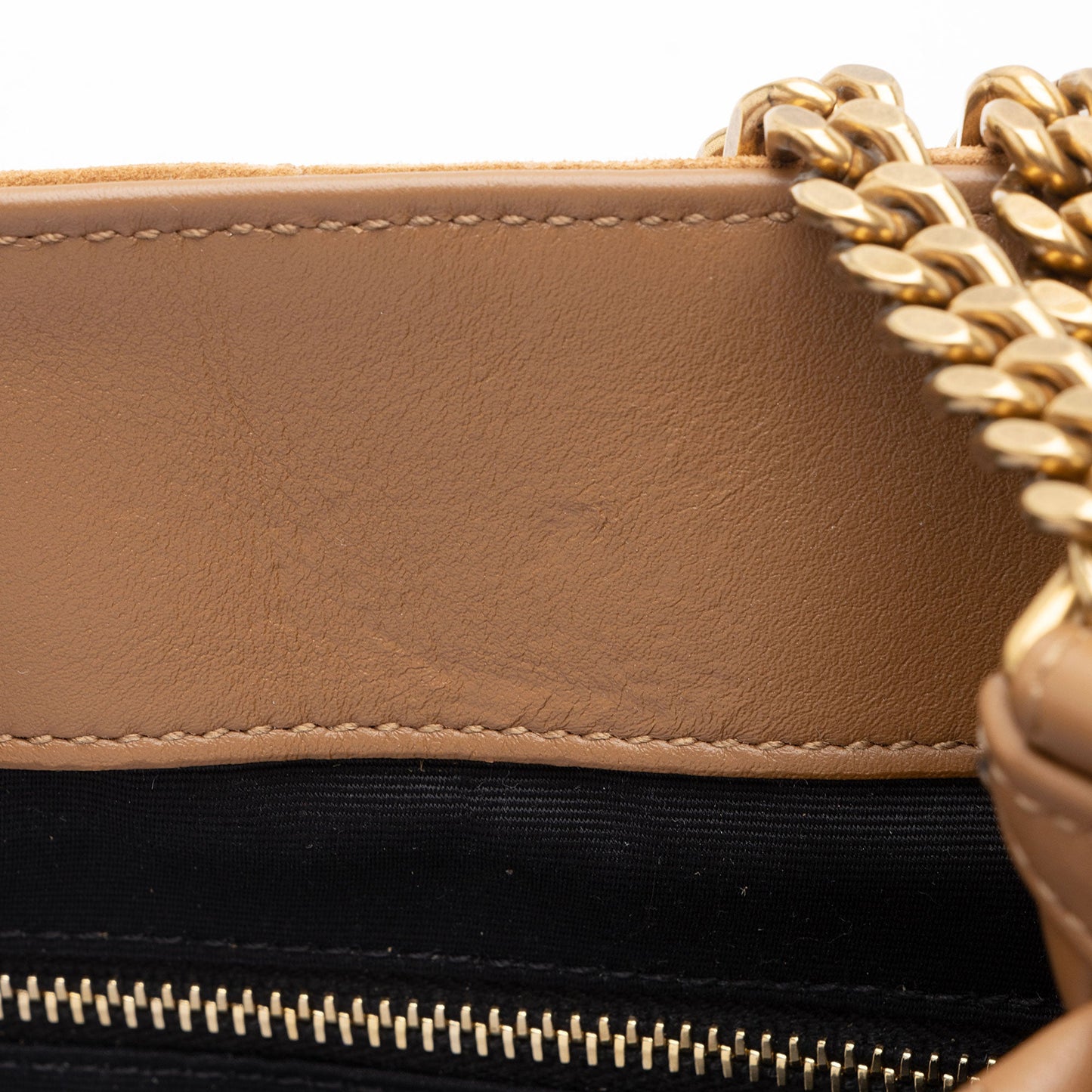 Saint Laurent Suede Monogram LouLou Chain Medium Shoulder Bag