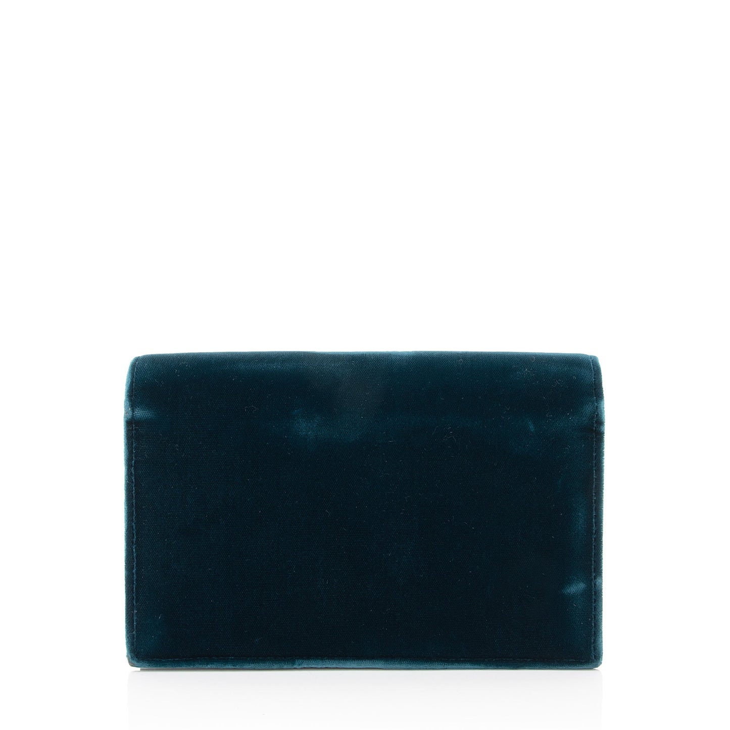 Saint Laurent Velvet Crystal Monogram Kate Tassel Chain Wallet