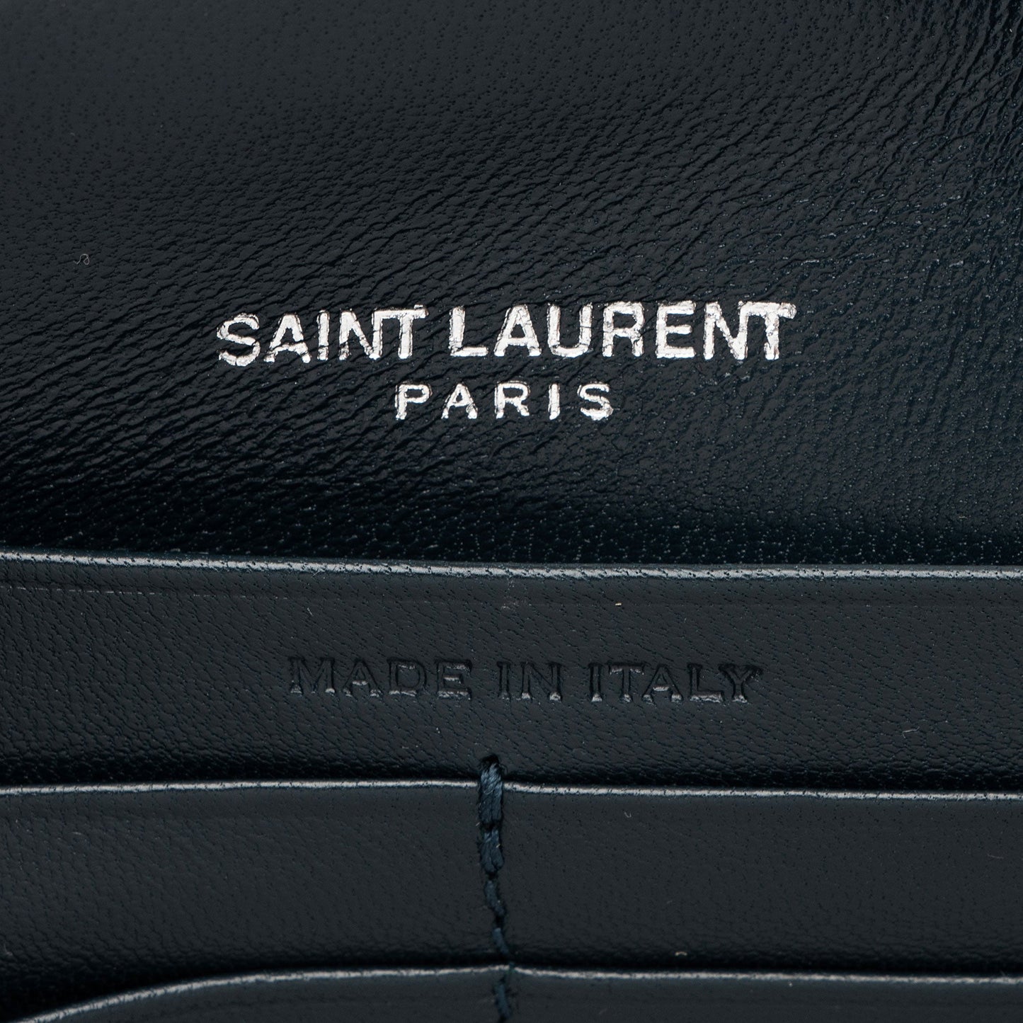 Saint Laurent Velvet Crystal Monogram Kate Tassel Chain Wallet