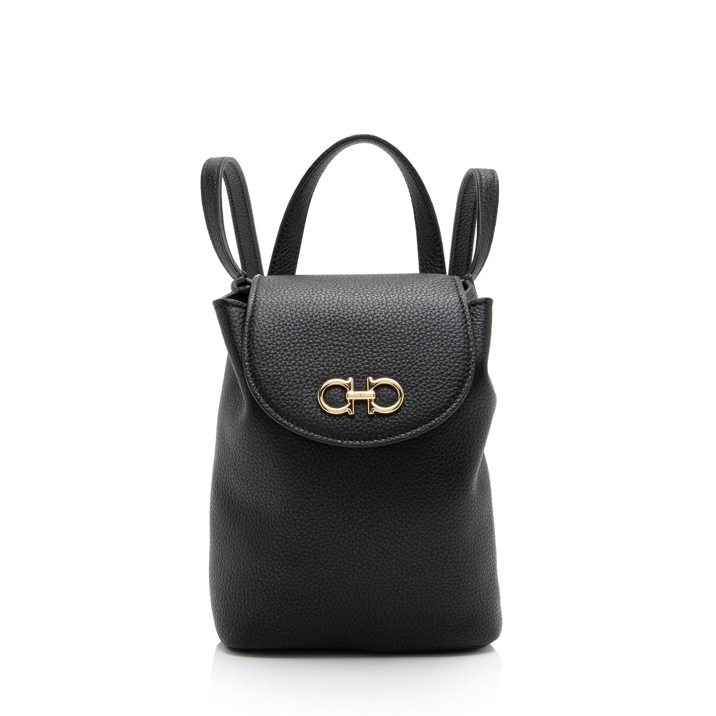 Salvatore Ferragamo Calfskin Gancini Mini Backpack (SHF-51pHFZ)