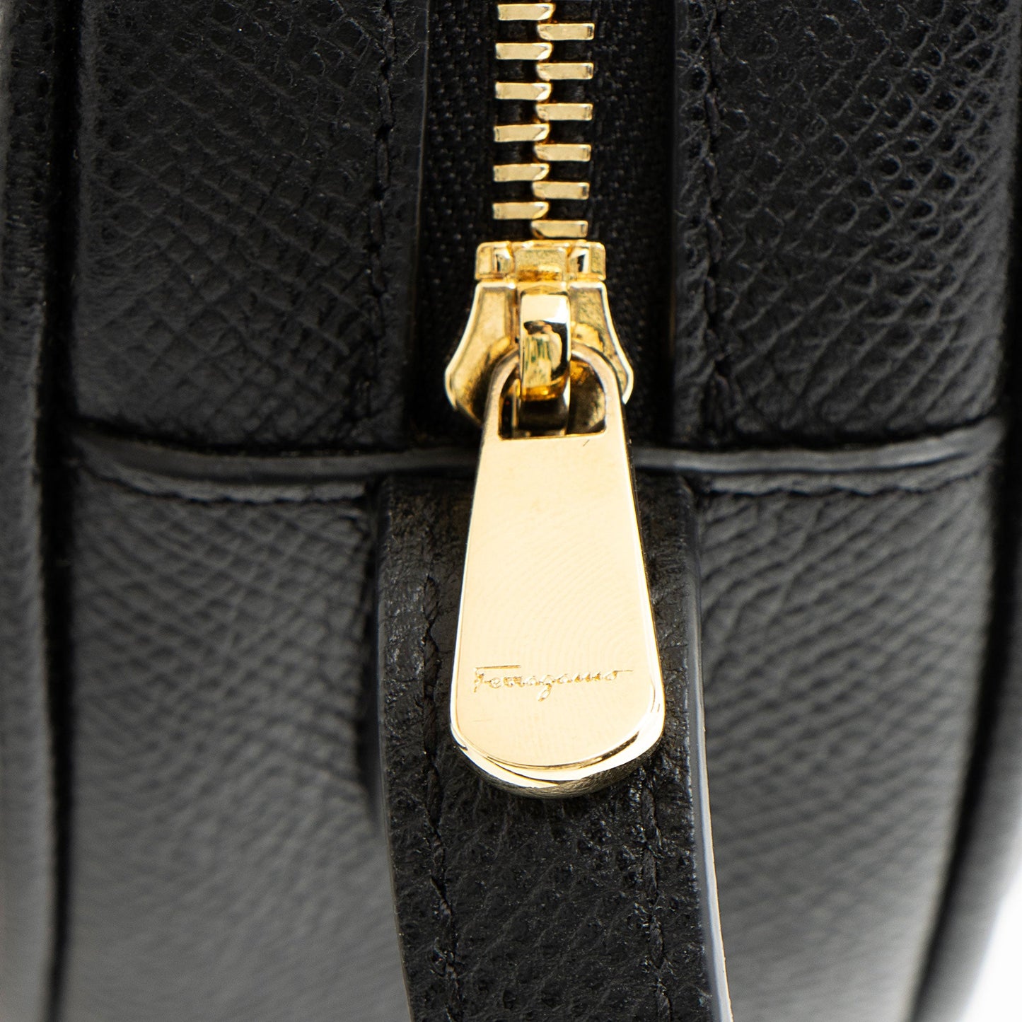Salvatore Ferragamo Saffiano Vara Round Crossbody