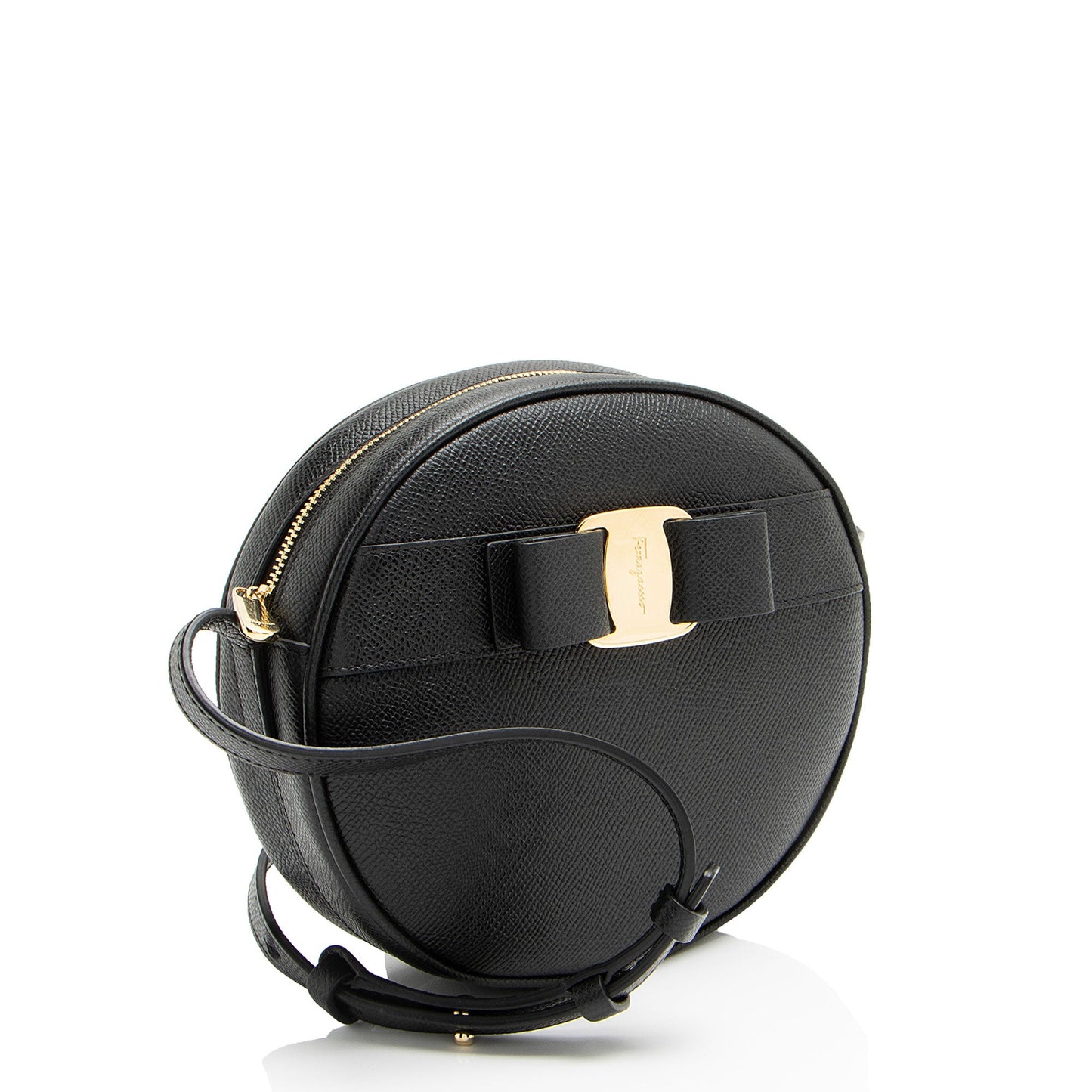 Salvatore Ferragamo Saffiano Vara Round Crossbody