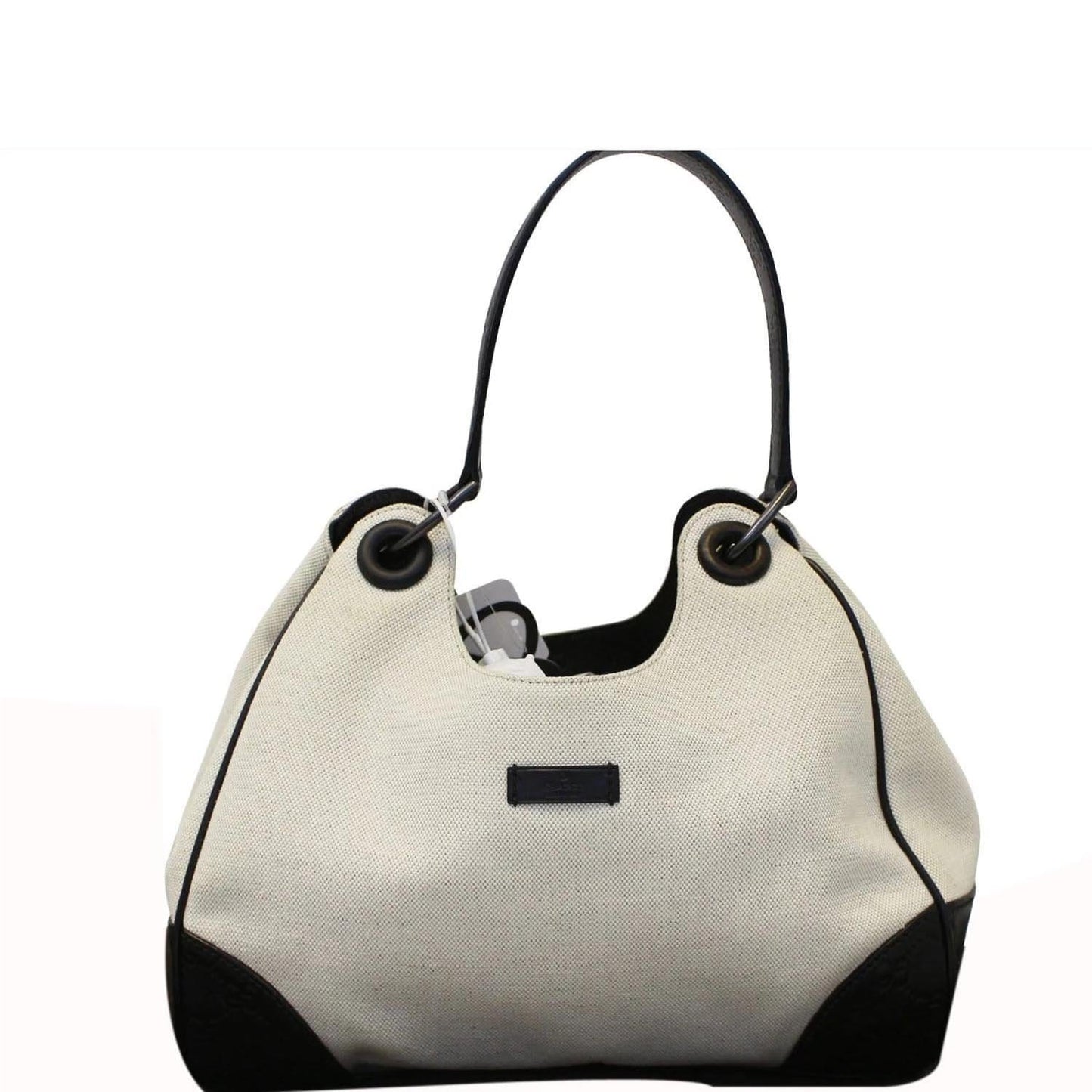 GUCCI Colbert Canvas Shoulder Bag White