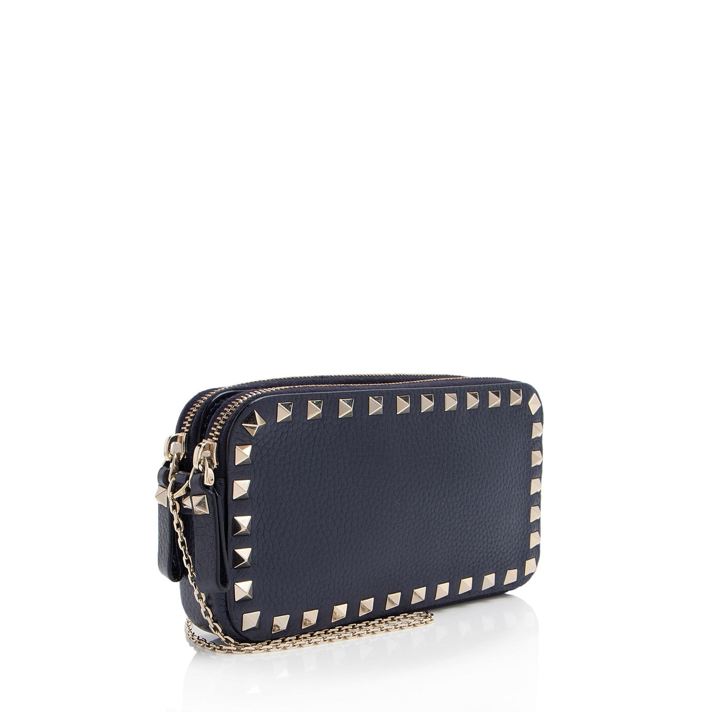 Valentino Calfskin Rockstud Double Zip Crossbody