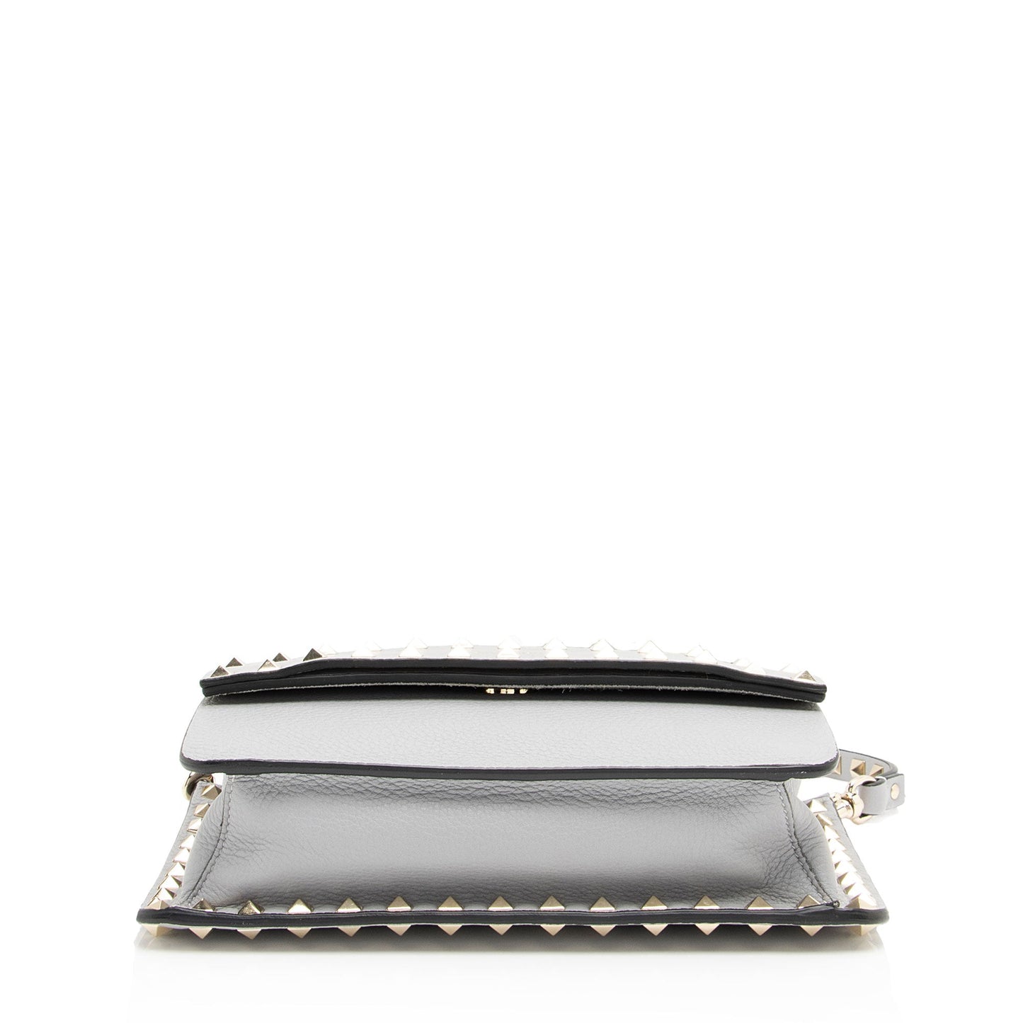 Valentino Grainy Calfskin Rockstud Flap Side Slip Crossbody (SHF-goZOPK)
