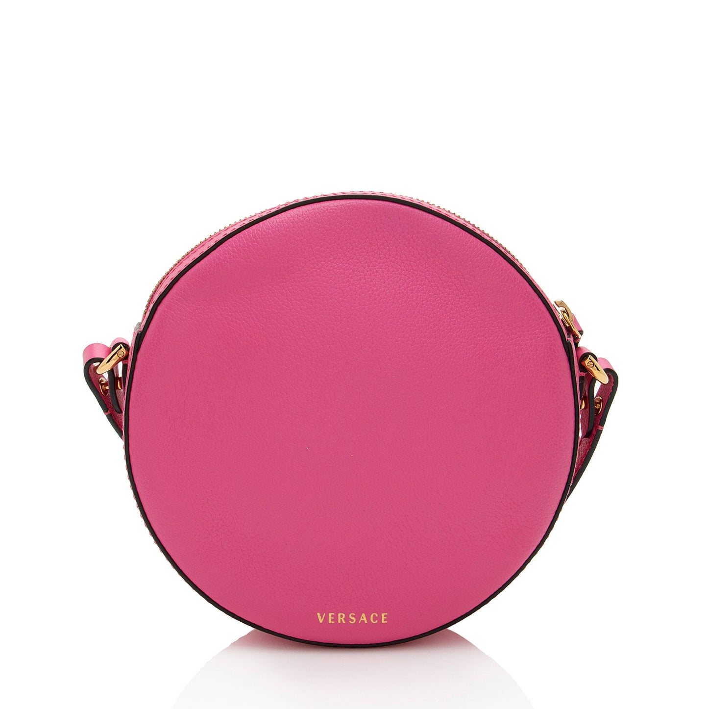 Versace Calfskin Medusa Round Crossbody