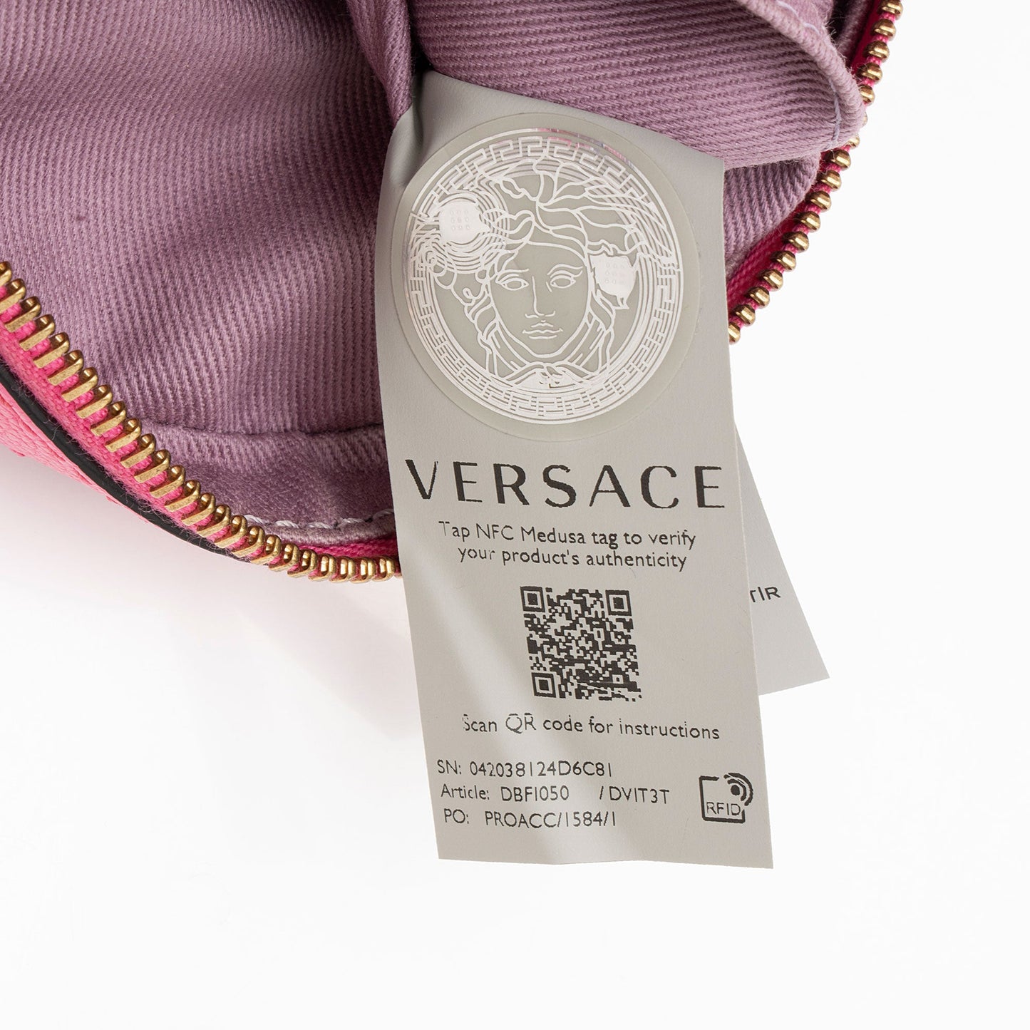 Versace Calfskin Medusa Round Crossbody