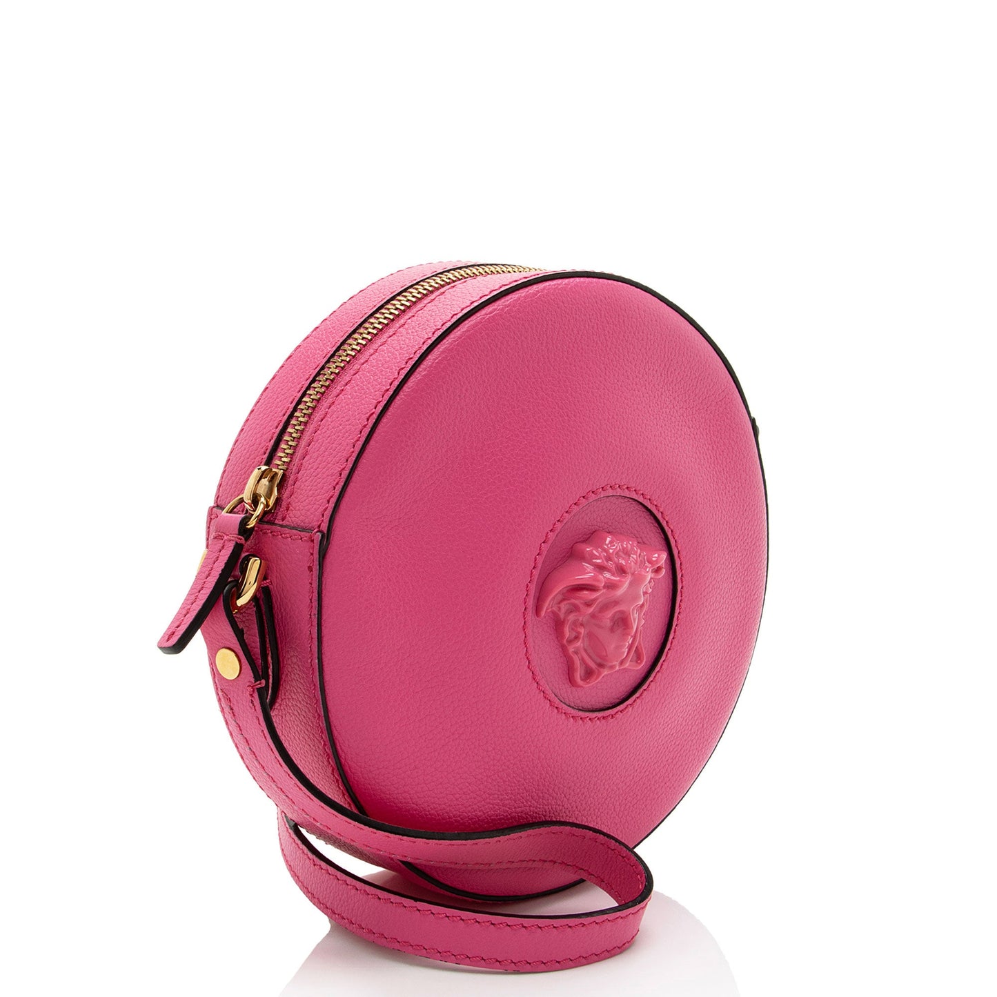 Versace Calfskin Medusa Round Crossbody