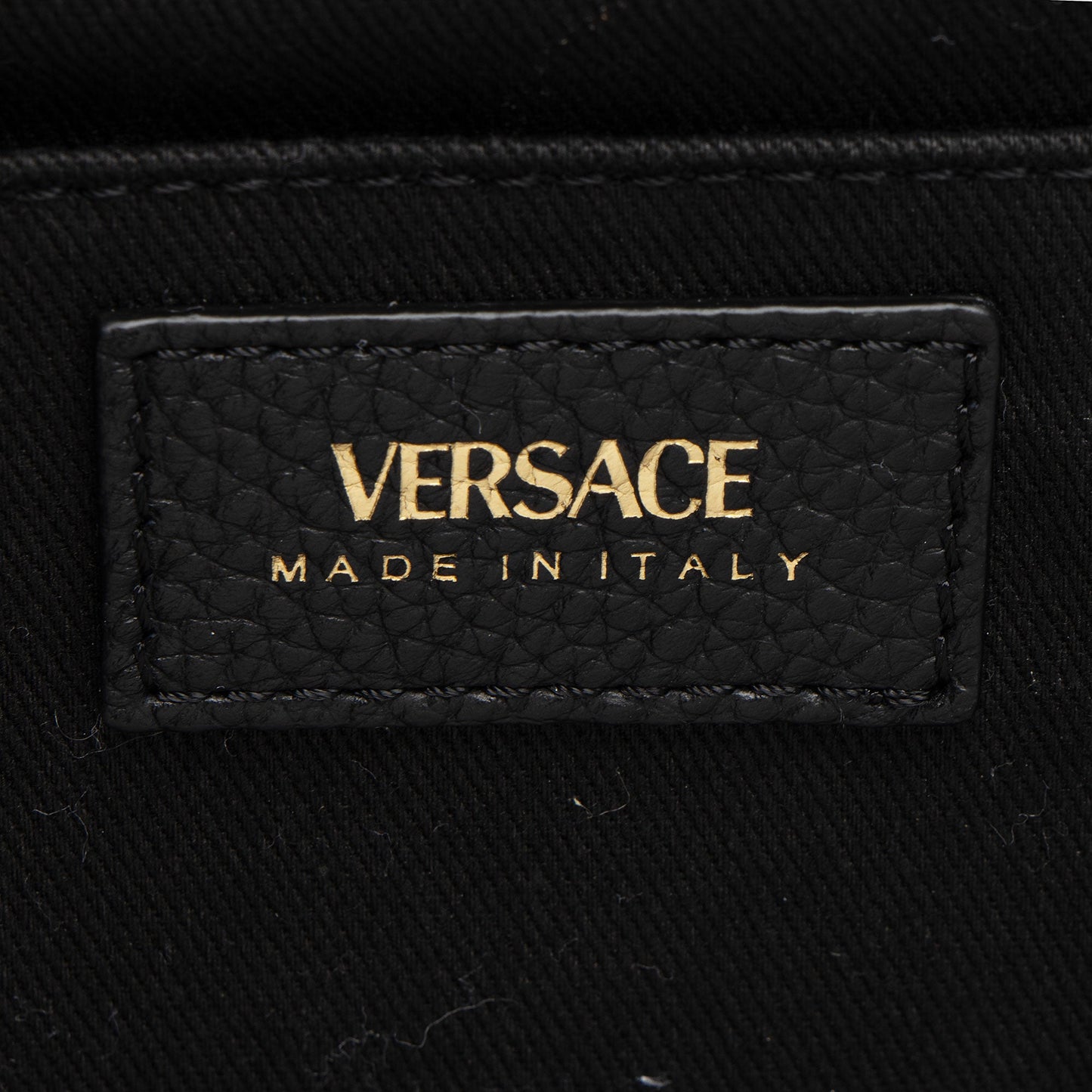 Versace Calfskin Virtus Chain Crossbody (SHF-r39Dq6)