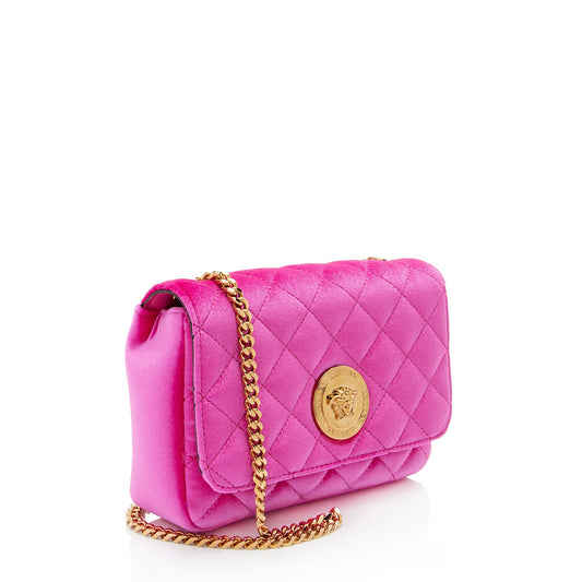 Versace Quilted Velvet Medusa Chain Crossbody