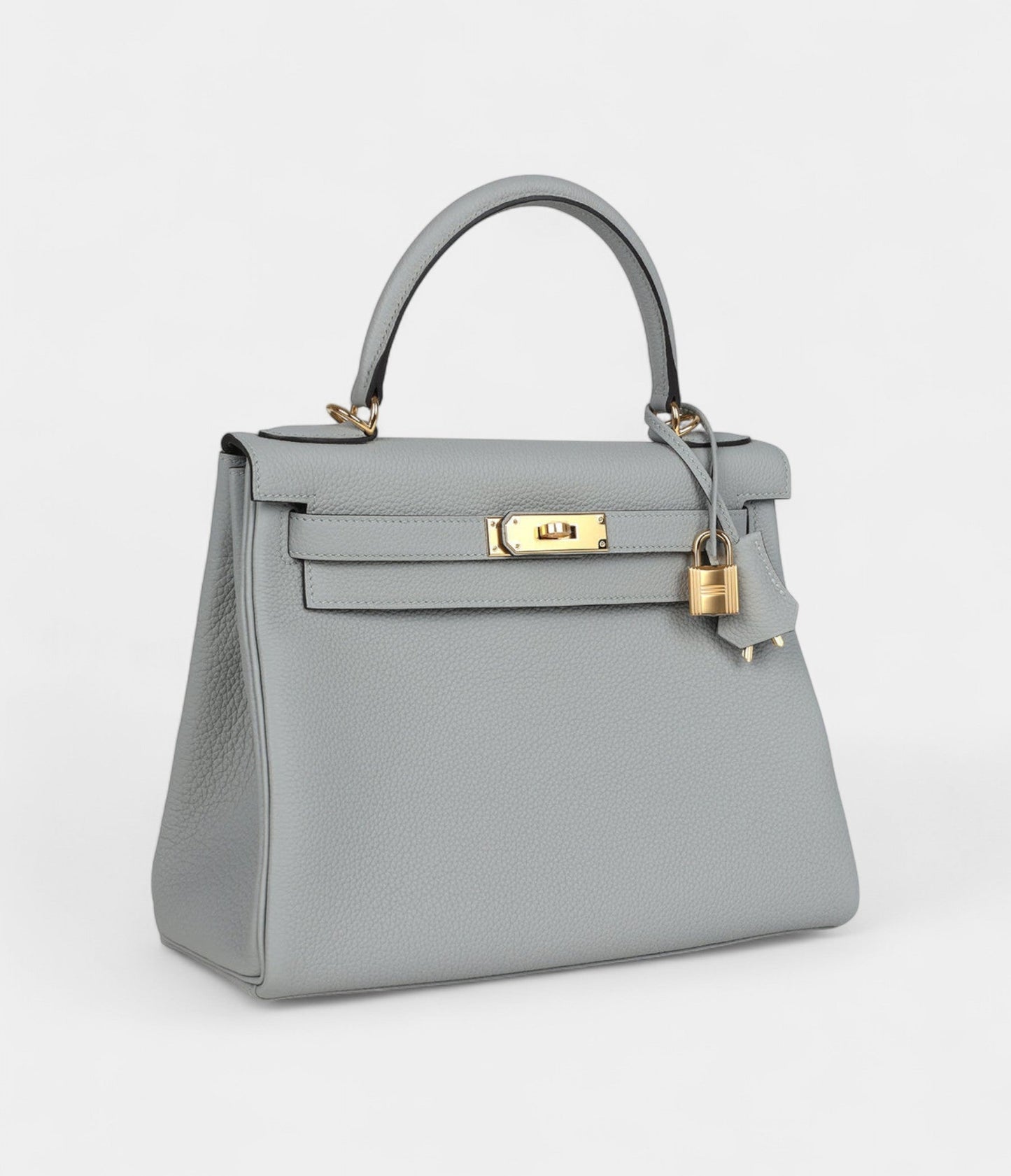 Vintage Hermes Kelly 28 Glacier Blue Togo Gold Hardware