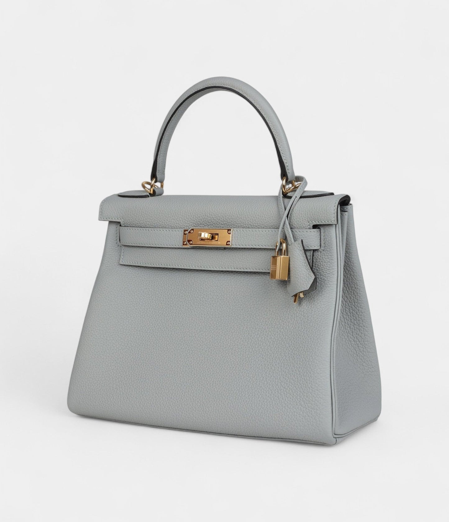 Vintage Hermes Kelly 28 Glacier Blue Togo Gold Hardware