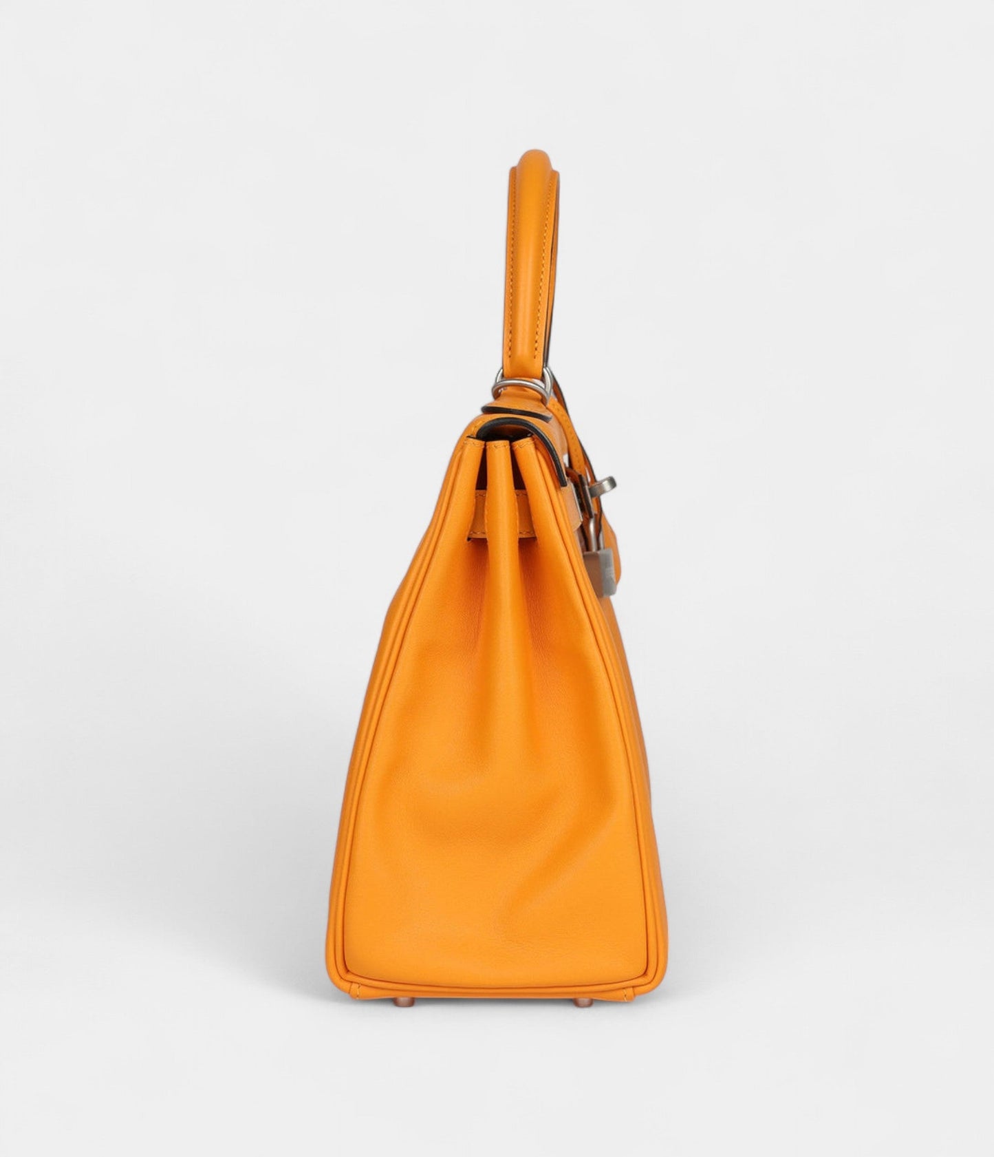 Vintage Hermes Kelly 28 Swift Brushed Palladium Hardware