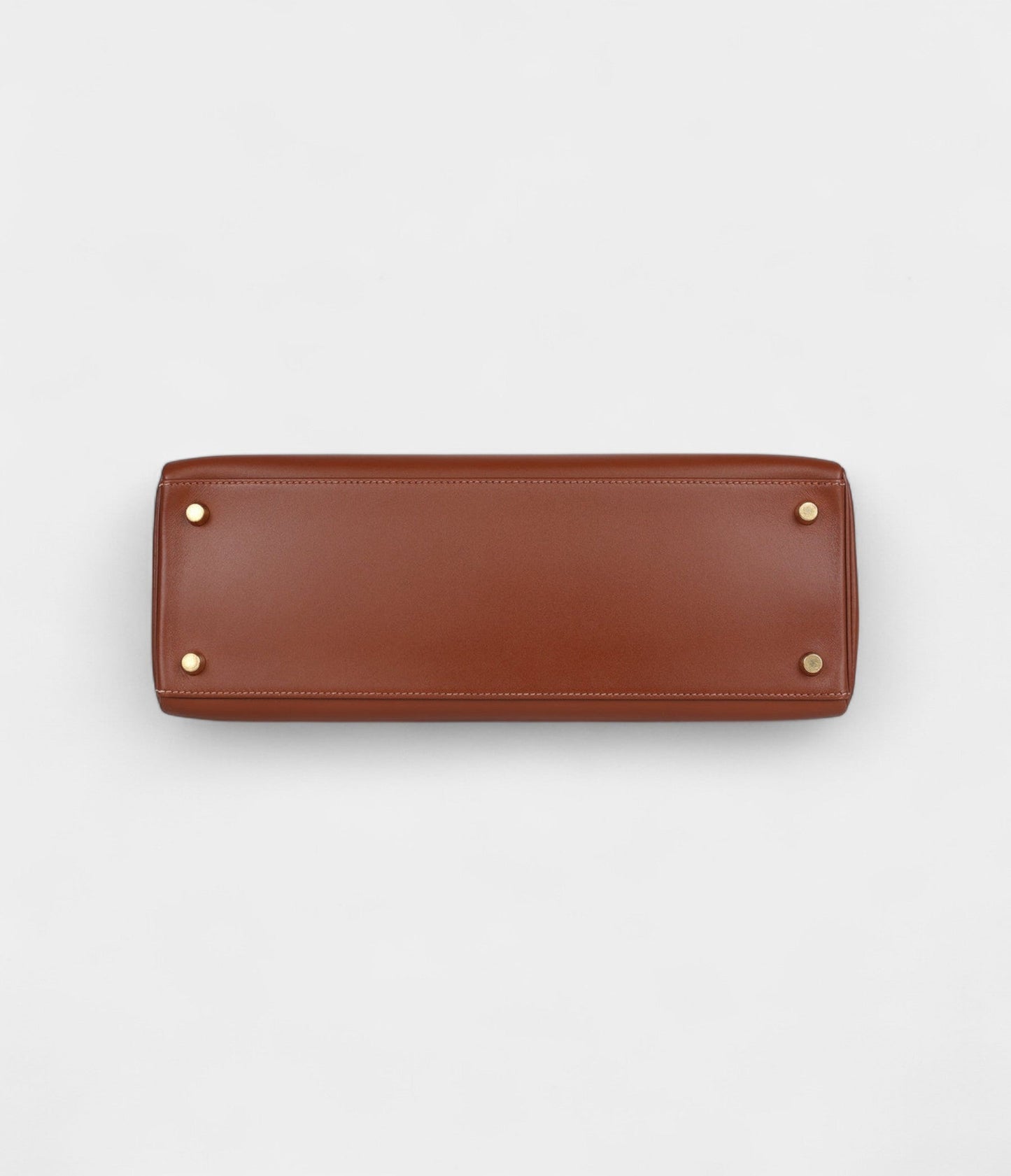 Vintage Hermes Kelly 32 Hazelnut Box Gold Hardware